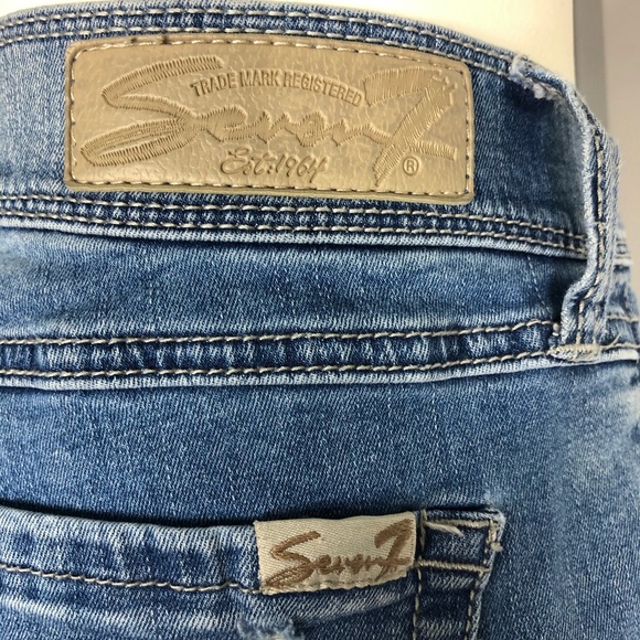 Seven 7 Blue Skinny Jeans Size 6 - Picture 11 of 16